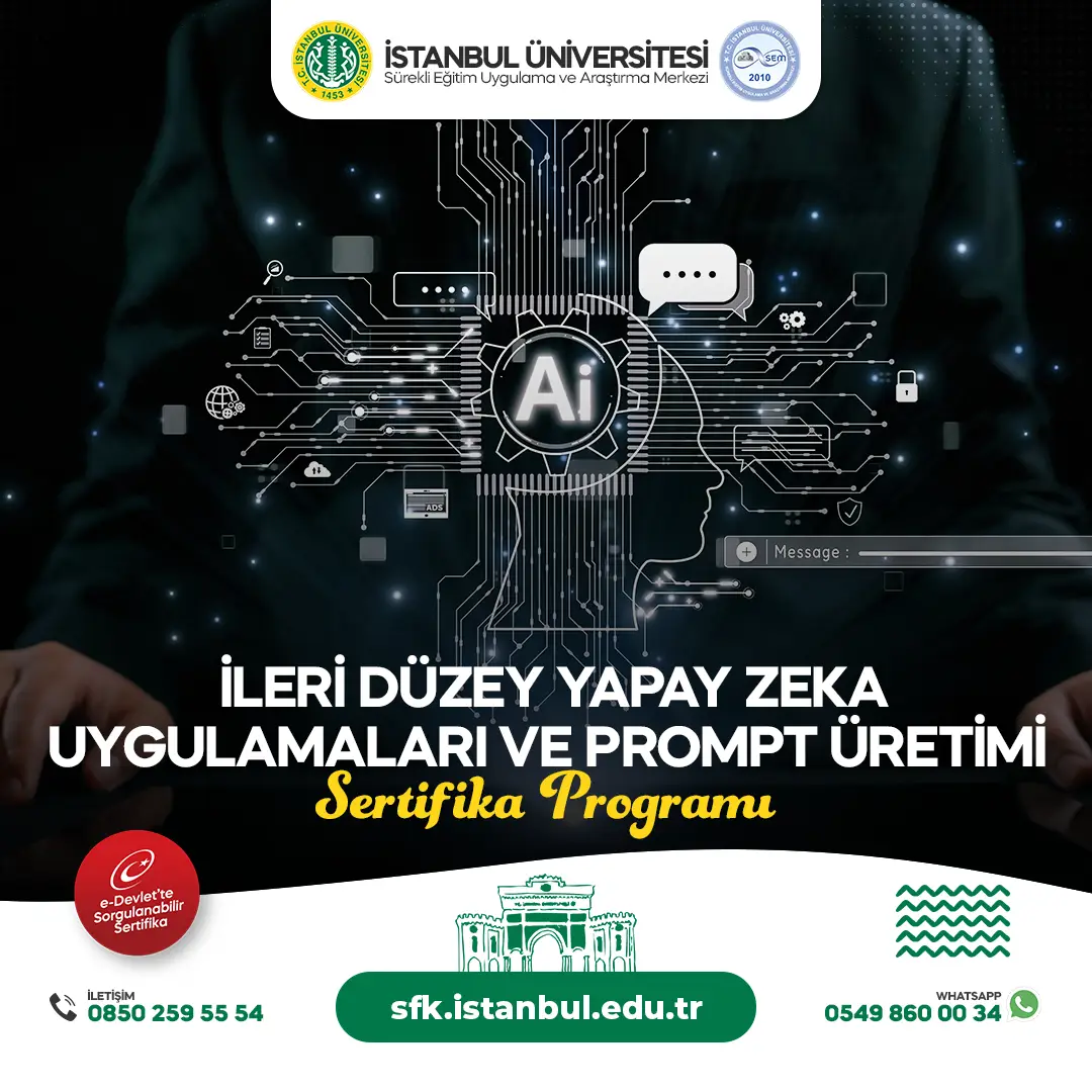 İleri Düzey Yapay Zeka Uygulamaları ve Prompt Üretimi Sertifika Programı